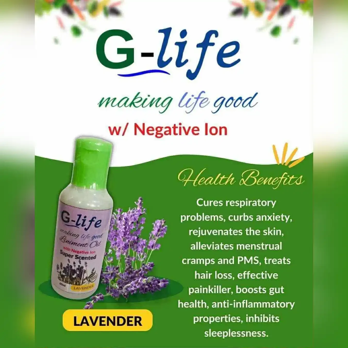 G-Life Liniment Oil – Lavender