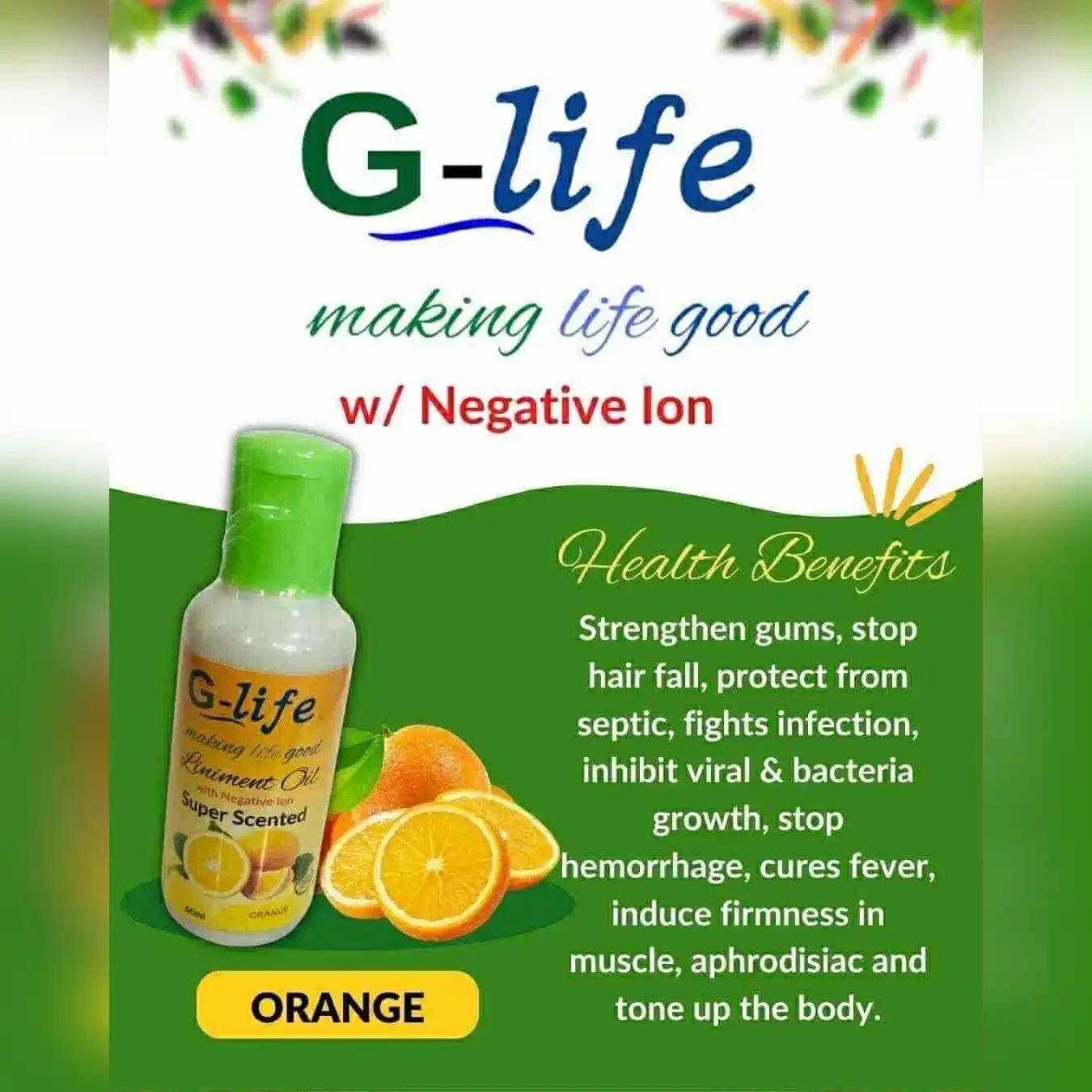 G-Life Liniment Oil – Orange