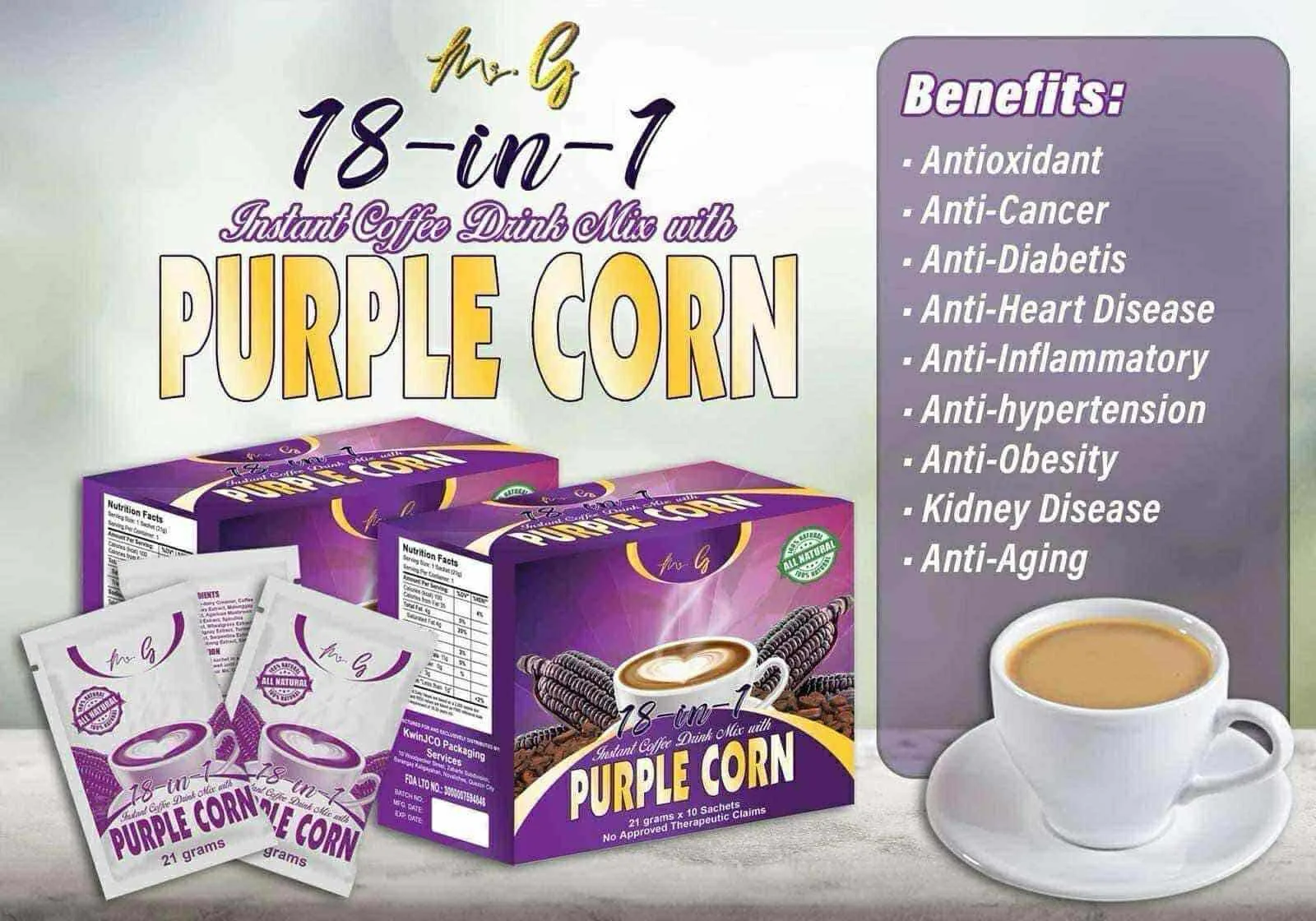 Purple Corn Coffee – Antioxidant-Rich Wellness in Every Sip